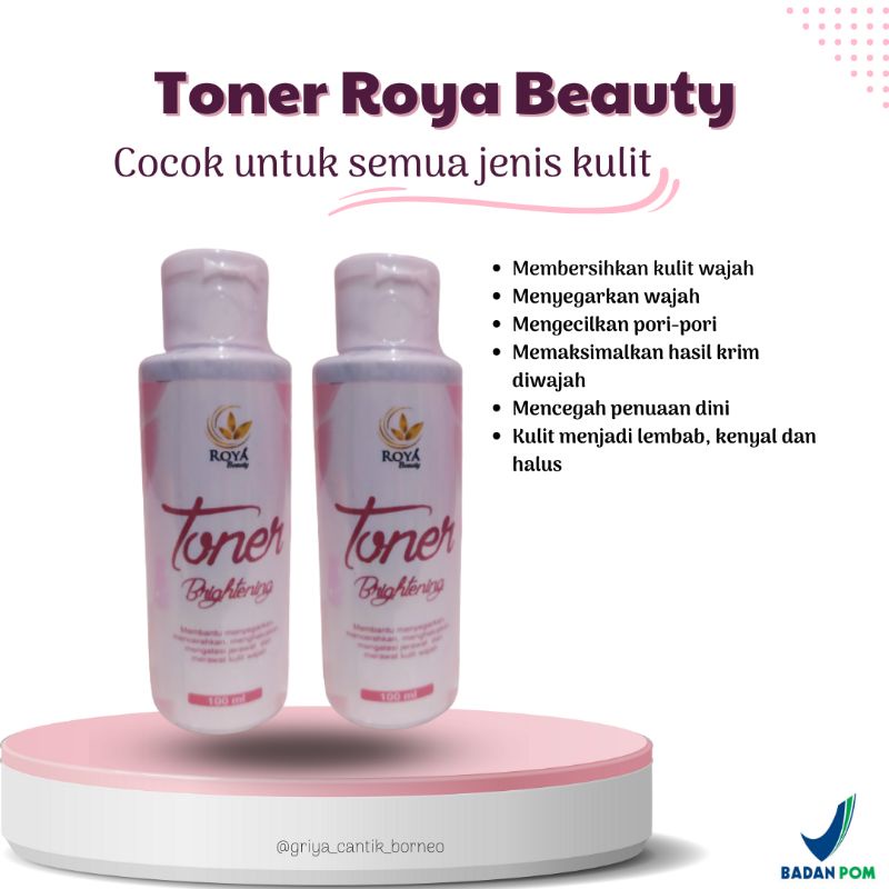 Toner Roya Beauty Skincare /Penyegar Wajah / Mengecilkan pori-pori