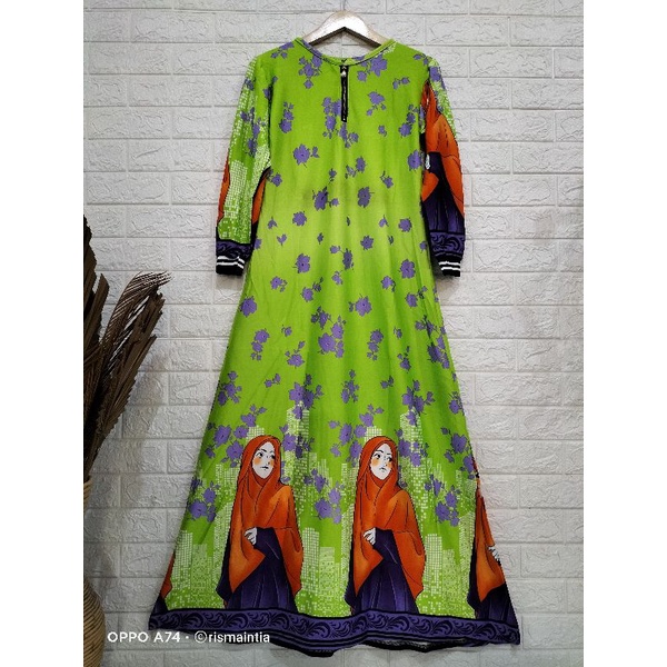 Gamis Scuba Motif Gamis Tebal Busui Termurah