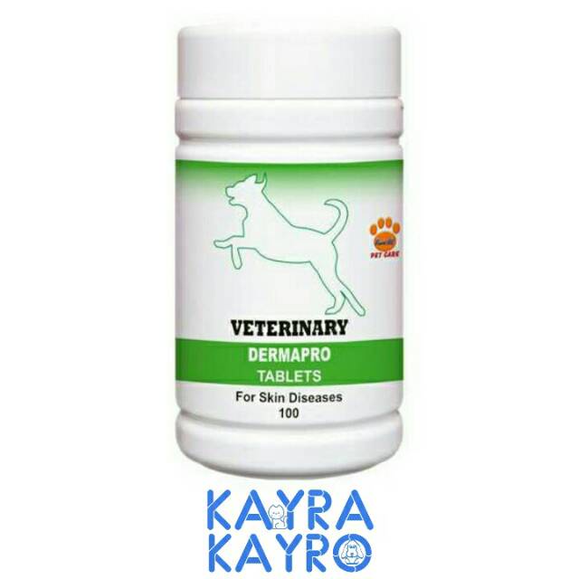 Raid-All Vet Dermapro Skin Diseases Dog 100 Tablet - Obat Minum Sakit Kulit Jamur Anjing
