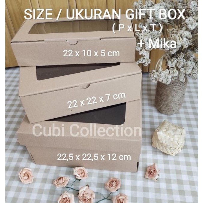 

Sale!!! Paket Lengkap Gift Box Dus Kotak Kado Hampers Rustic Eflute Tutup Mika - Paling Dicari