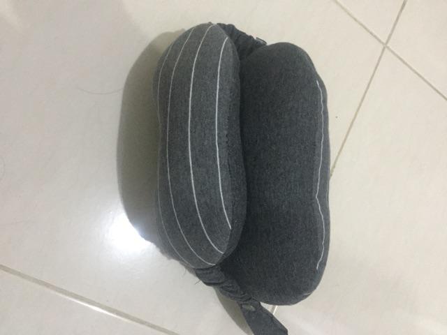 [logu] Bantal Leher Dengan Penutup Mata, Bantal Leher Travelling, Neck Pillow
