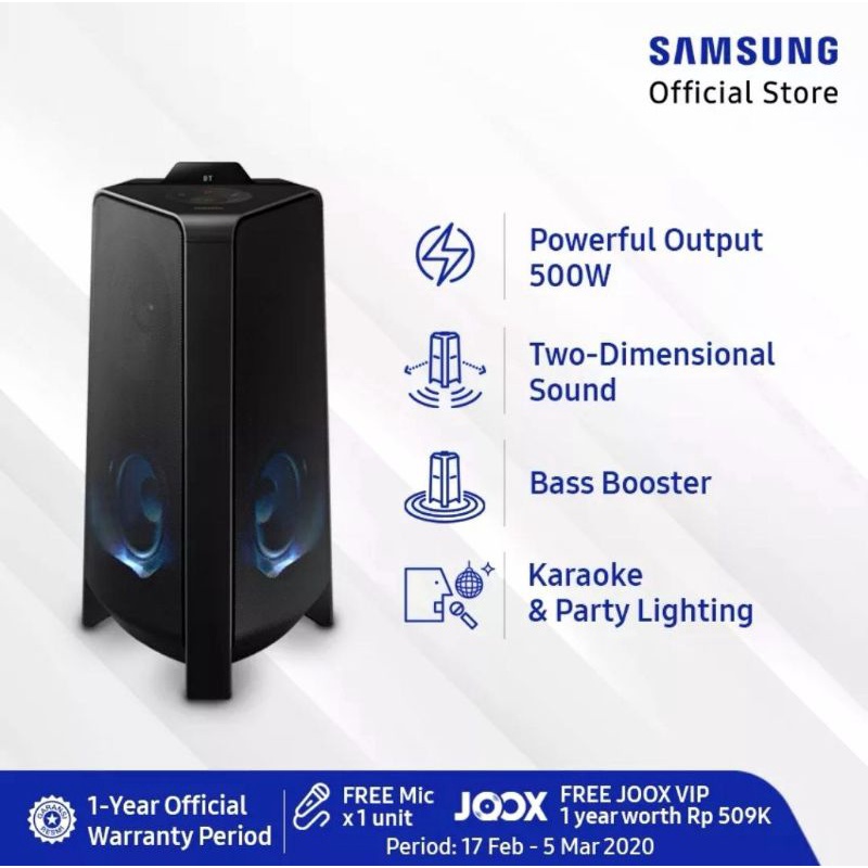 Samsung Sound Tower MX-T50/XD MXT50 Karaoke Speaker Garansi Resmi