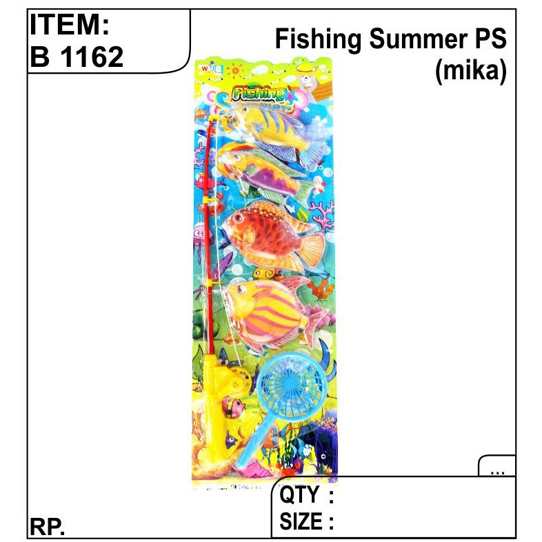 Mainan Pancing ikan - mainan anak - pancing pancingan - Pancing Ikan 4pcs Uk besar B1162