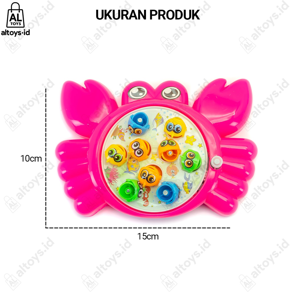 Fishing Game Magnet Mainan Pancing Ikan Putar Kepiting Kecil