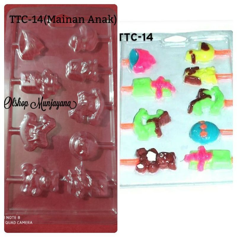 Cetakan Coklat Mika Lolipop Motif Mainan anak2 TTC-14