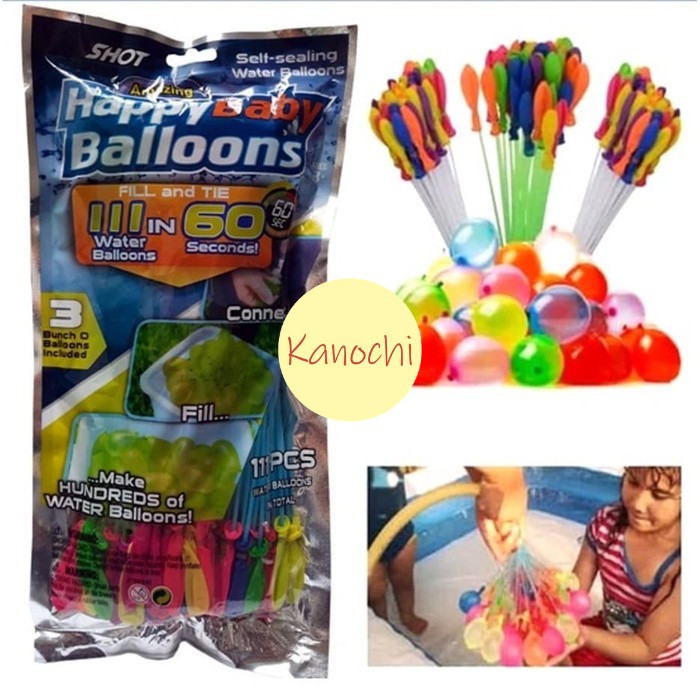 Magic Bunch Water Balloon 111 pcs Balon Air Mainan Perang Bom Battle