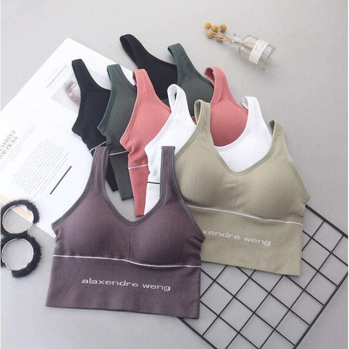 Bra Sport / BH Sport Wanita Tanpa Kawat / BH Elastis Jogging Zumba Olahraga