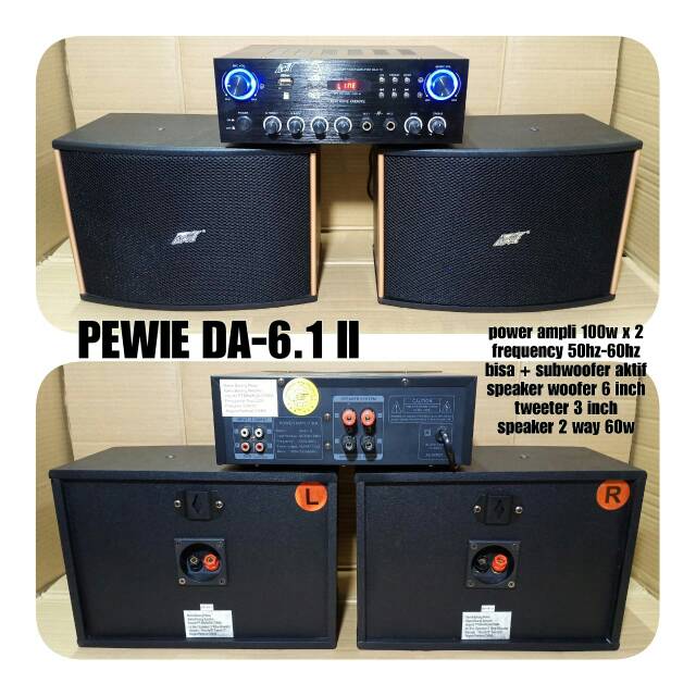 Paket karaoke speaker PEWIE DA-6.1 ii