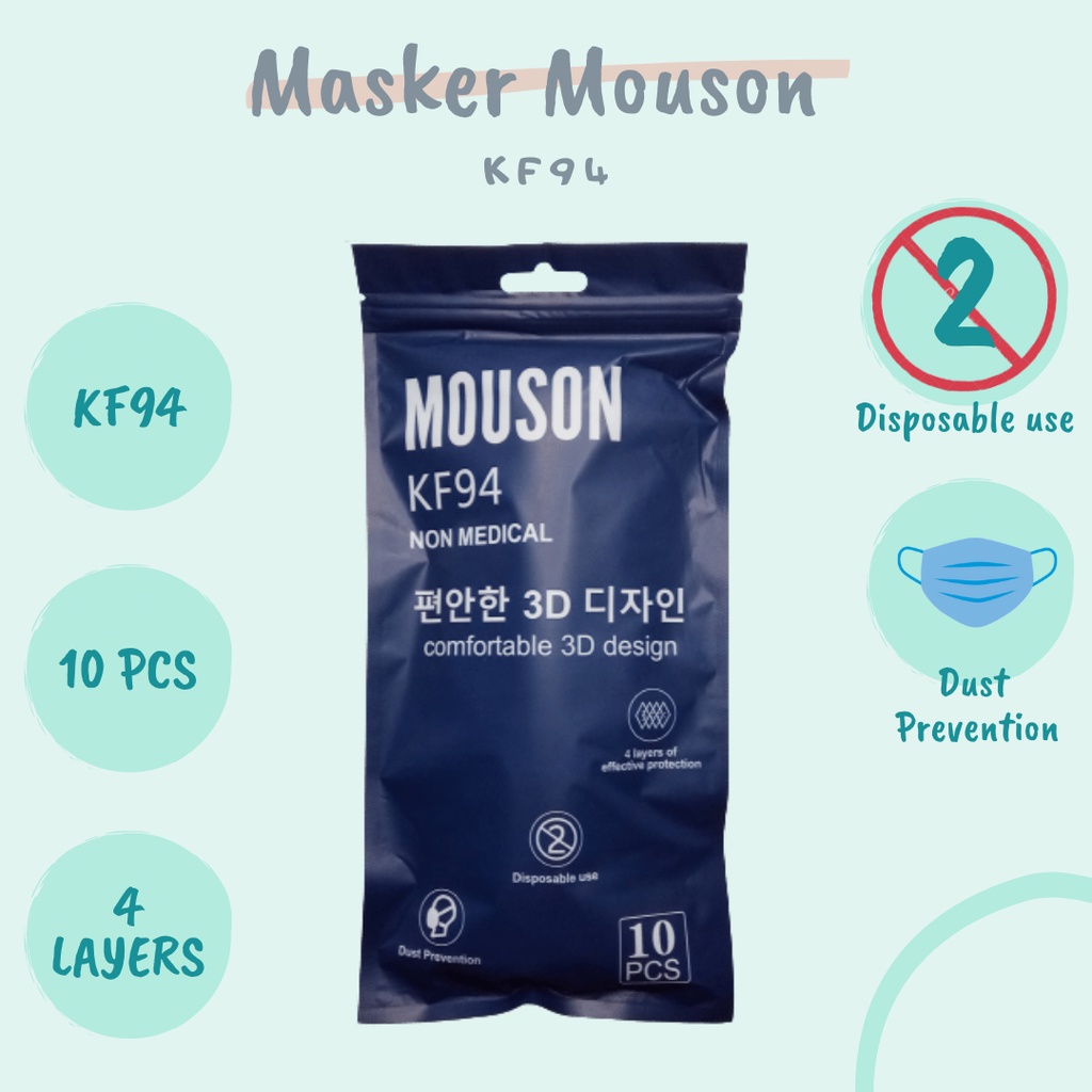Masker KF94 Mouson (Abu-abu)