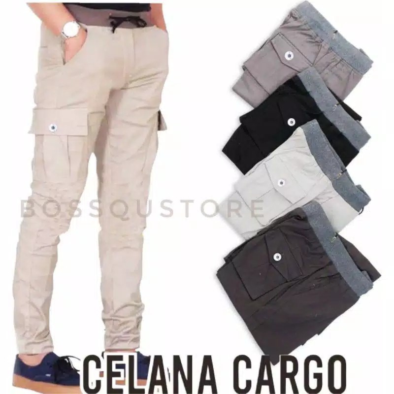 CELANA CARGO PANJANG RIP/KOLOR/ CARGO COWOK