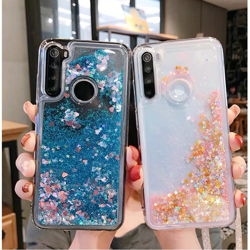 Soft Case Bahan Tpu Aksen Glitter Untuk Xiaomi Redmi Note 8 7a 6A 8t