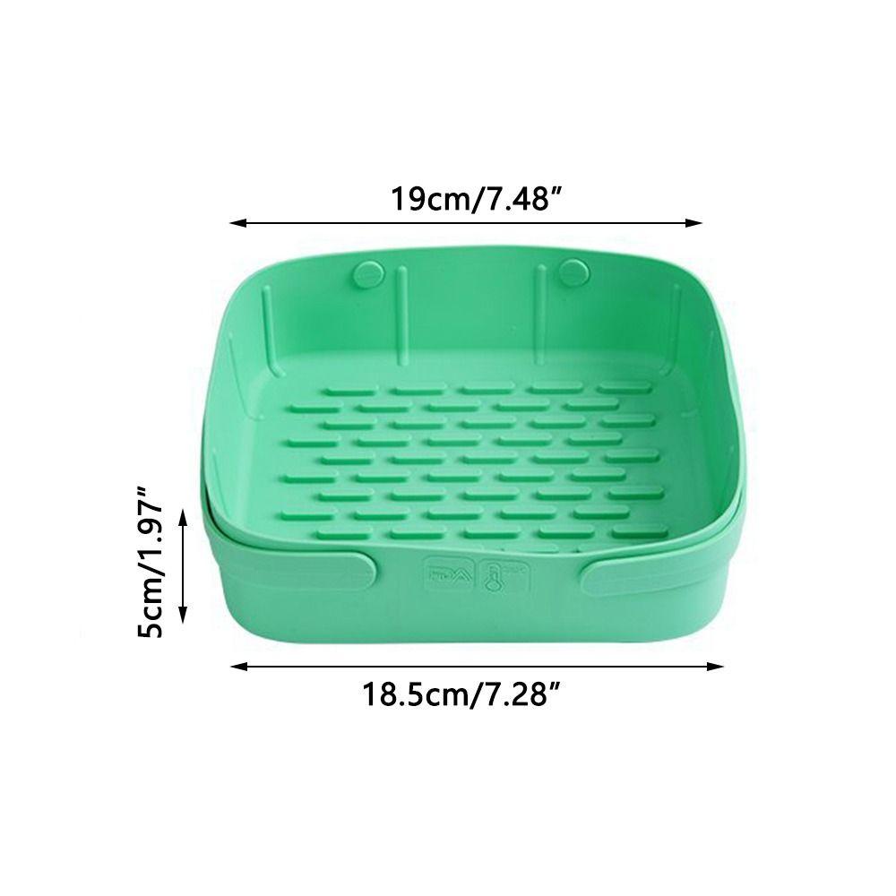 Top Square Silicone Pot Pengganti Masak Pizza Plate AirFryer Aksesoris Baking Basket