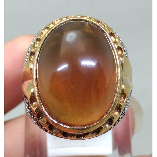 Batu Cincin Alami F0sill Katilayu Amber Madu Warna Coklat Asli Shopee Indonesia