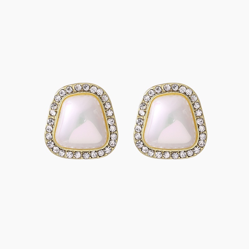 Korea Baroque vintage mutiara Mabe anting-anting wanita anting-925 perak anting-anting anting-anting