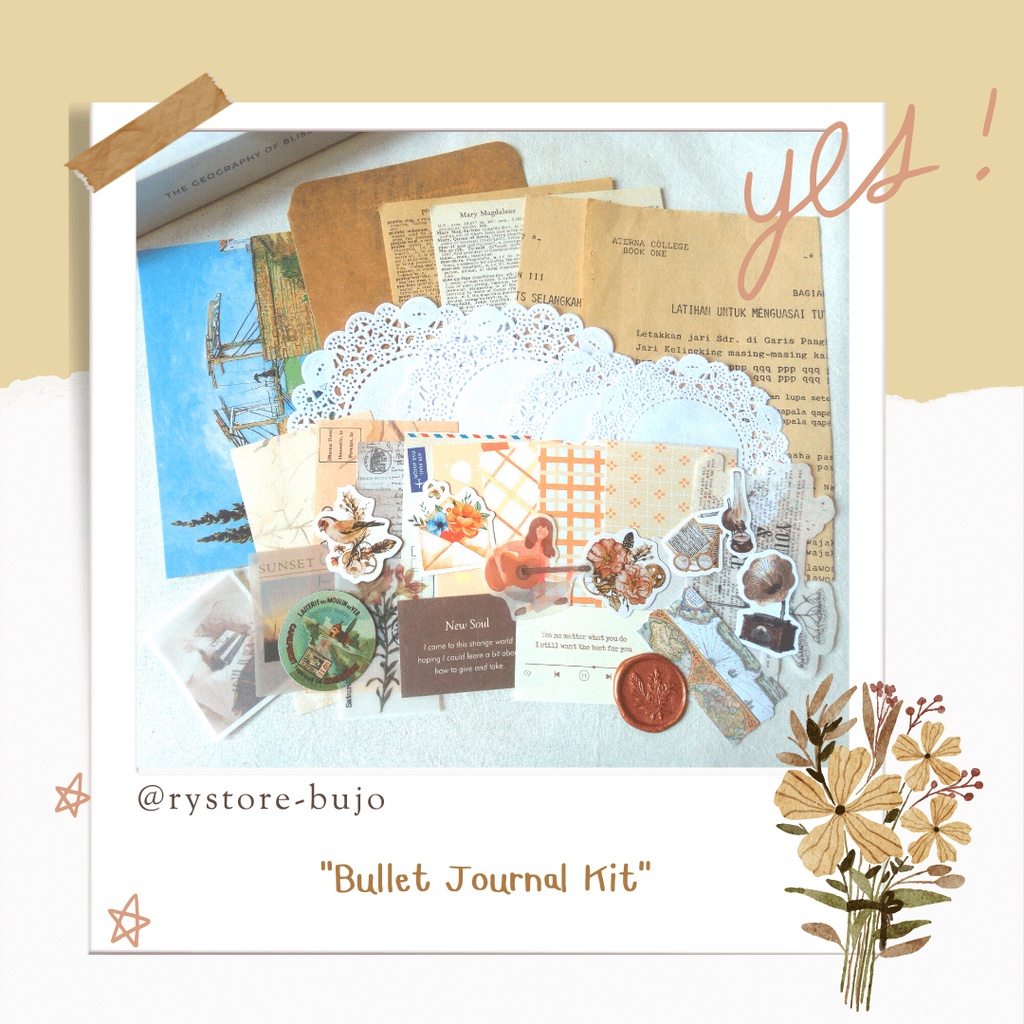 

Jurnal Kit Journaling Kit Bujo Kit Penpal Kit Vintage Journaling Bullet Journal Kit Bahan Scrapbook