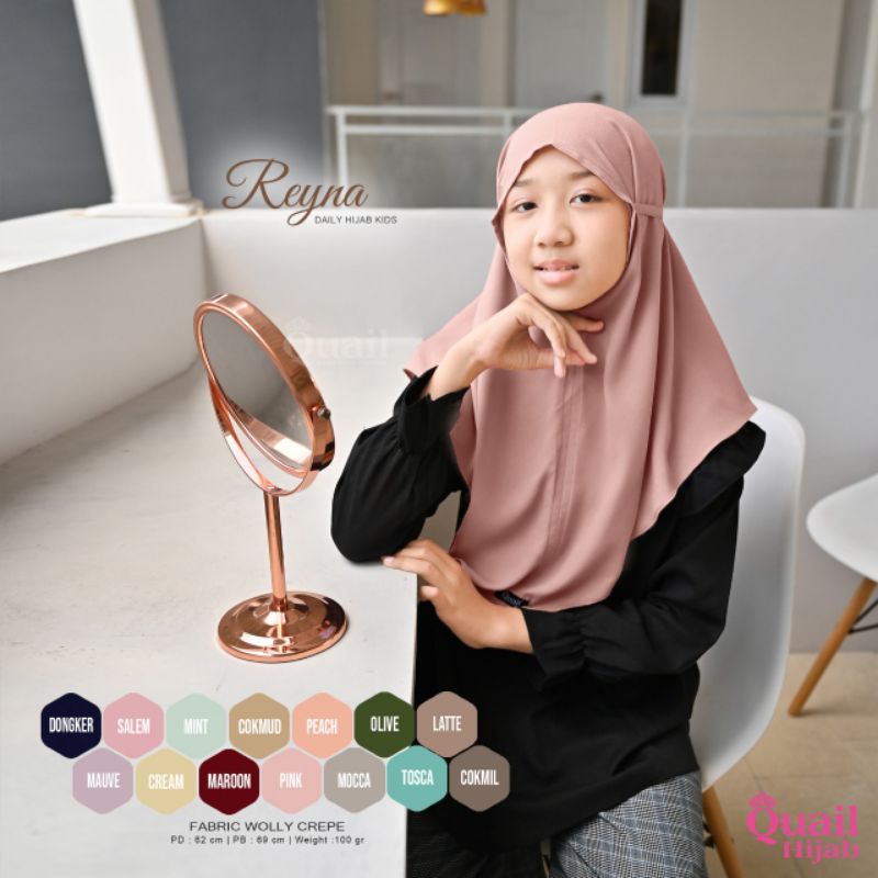 REYNA QUAIL HIJAB JILBAB ANAK HIJAB ANAK SPORT