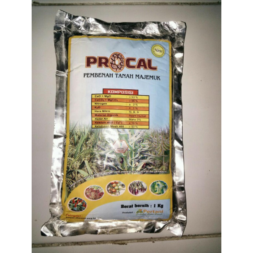 KAPUR PERTANIAN DOLOMIT PROCALS 1 KG MADE IN PT PERTANI PERSERO BUMN