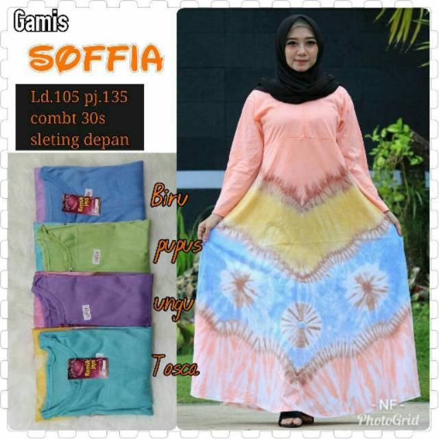 Gamis Kaos Soffia | Gamis batik Modern