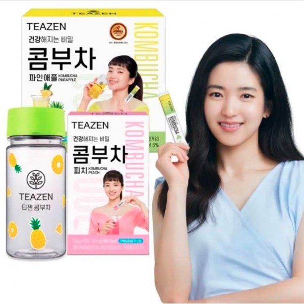 [Ready stock] TEAZEN Kombucha10 Stick series Lemon, Citron, Berry , Peach Random Cover