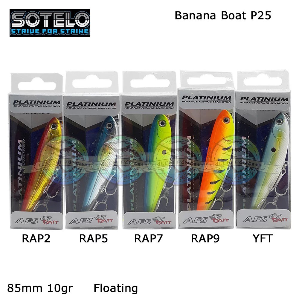 Umpan Lure Minnow Sotelo Banana Boat 85mm 10g Floating