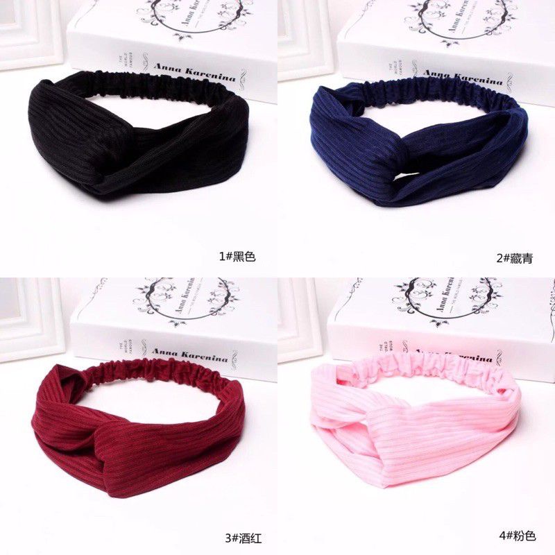 Bandana Headband Korea Silang Bando Silang Bando Kain