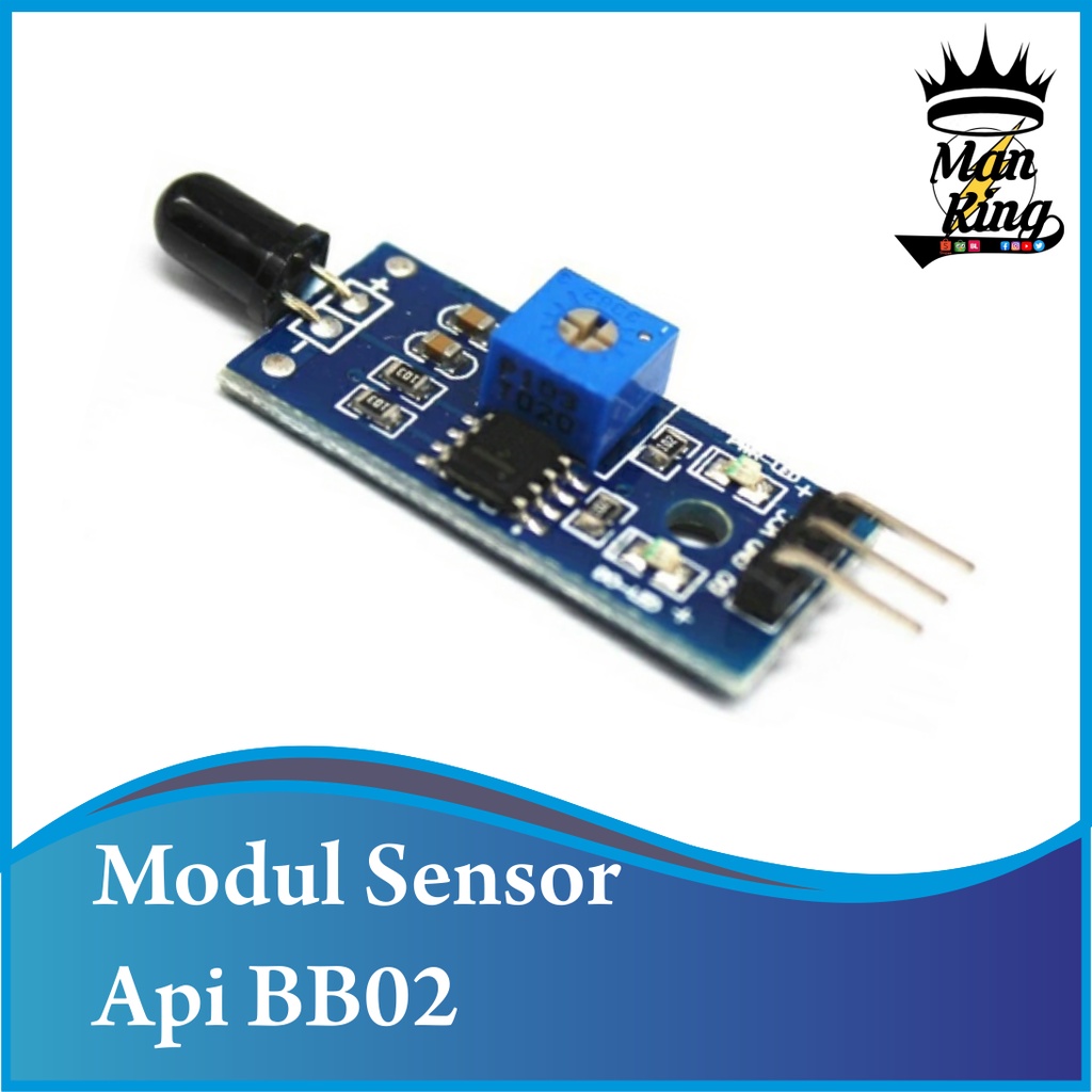 Kit modul sensor api flame tempboard detektor