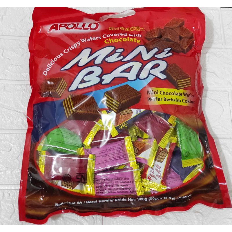 

Apollo Mini Bar Chocolate Wafer 50pcs Coklat Wafer Mini Apollo Minibar