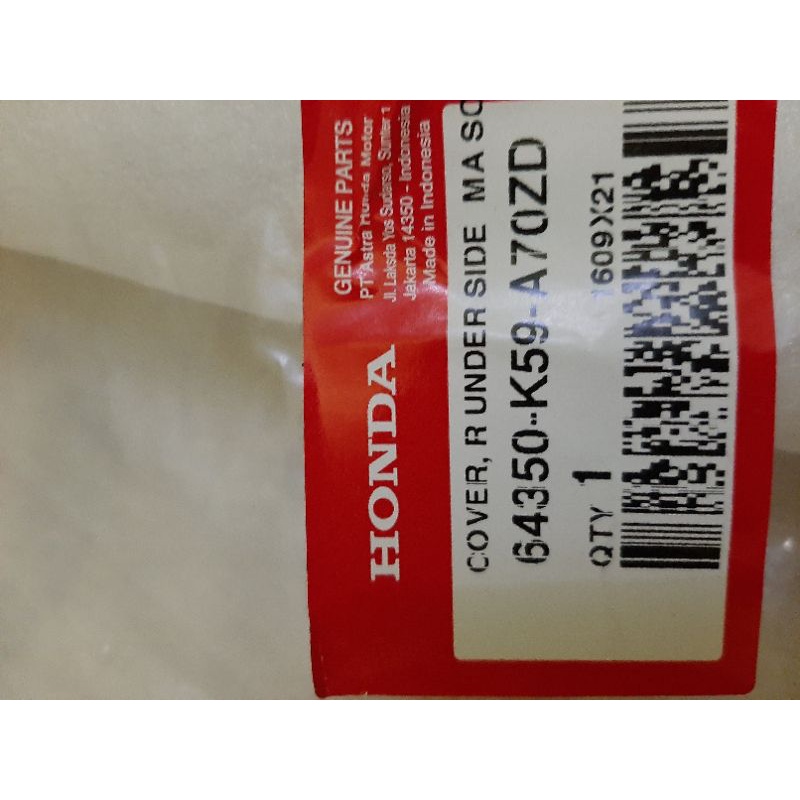 COVER R UNDER SIDE VARIO 150 RED DOVE