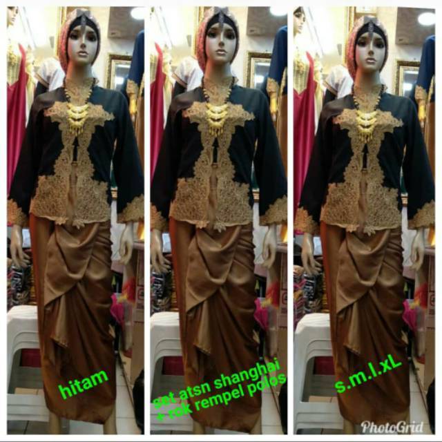 Set kebaya shanghai dan rok rempel