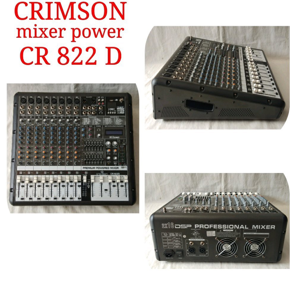 POWER MIXER 8 CHANNEL CRIMSON CR 822D AMPLI CR822D AMPLIFIER KARAOKE