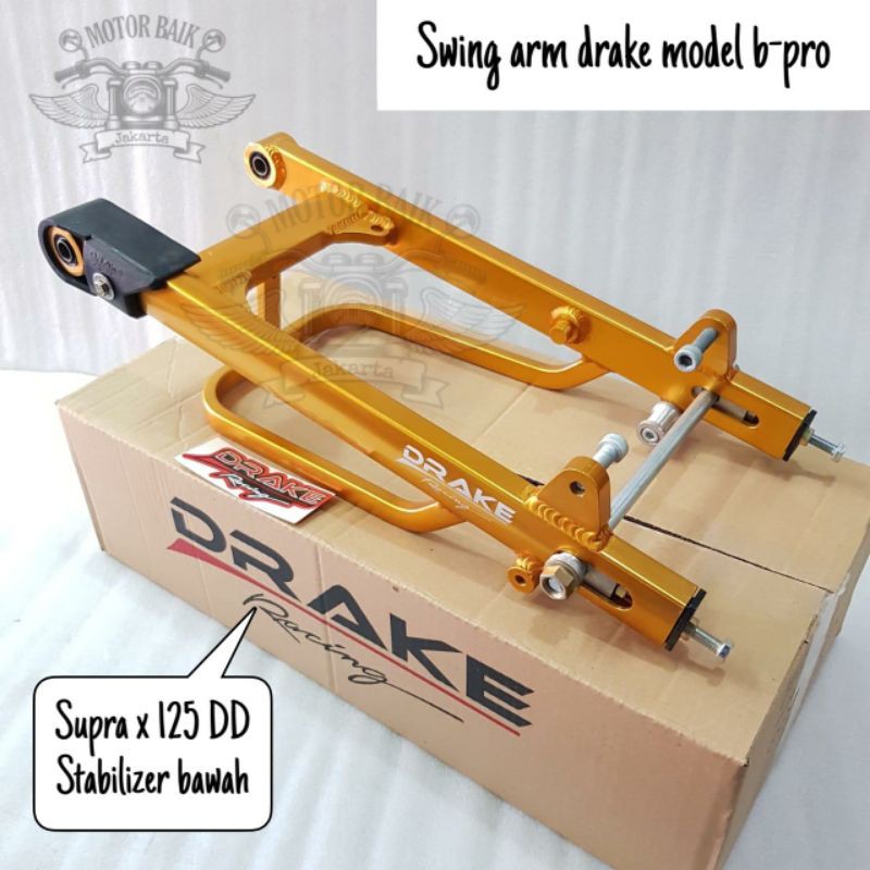 Swing Arm Lengan Ayun DRAKE RACING Model B Pro Supra X 125 DD Stabilizer Bawah