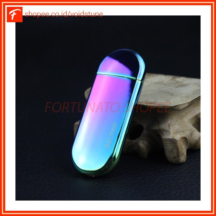 Grab Medan Mancis Korek Api Butane Compact Lighter HY262 DOLPHIN Multi-Color Elektrik