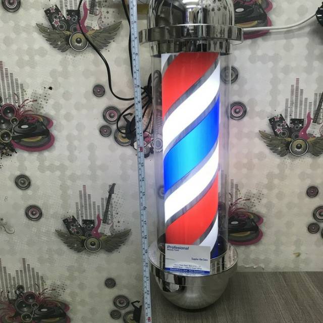 barber pole Lampu barbershop pangkas rambut 75cm