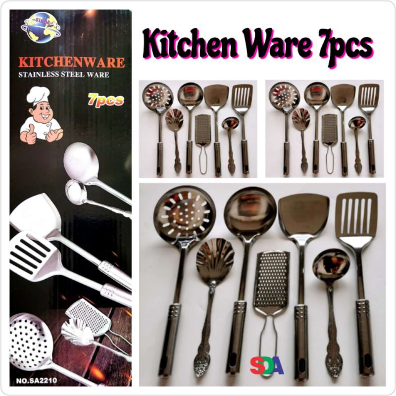 Kitchen Ware / Set Alat Masak Stainless 7 in 1