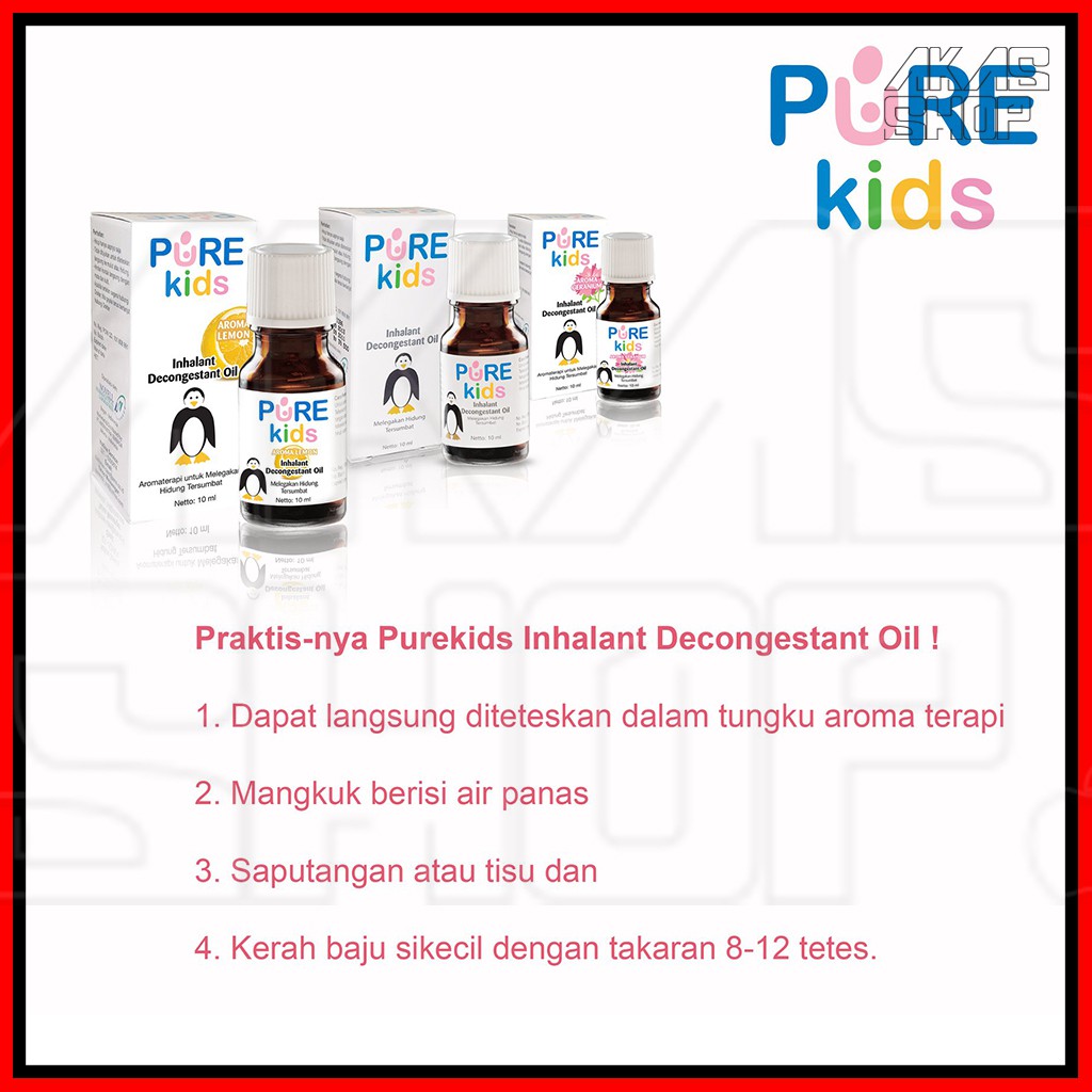 PURE Kids Inhalant Decongestant Oil 10ml mengatasi Hidung Tersumbat-3