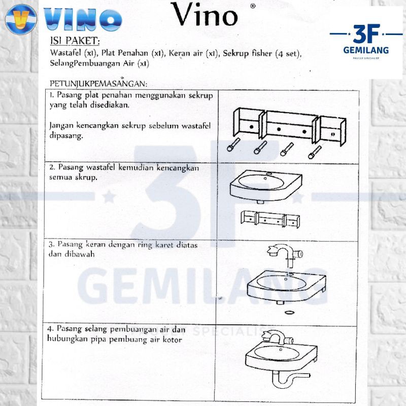 Vino - Wastafel Plastik SET - Wastafel Portable Plastik - AMICO GROUP - HIGH QUALITY