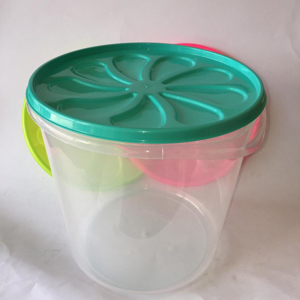 Toples Bulat 5 Liter Dan 10 Liter Toples PLastik Wadah Box Toples Kerupuk Kedap Udara Toples Serbaguna