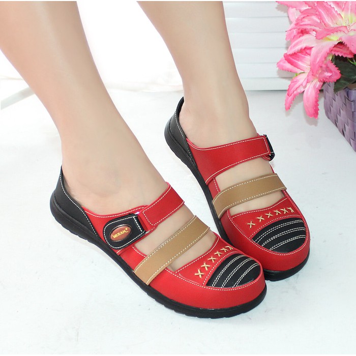 Sepatu Sandal Wanita Flat Bakpau ORI MULAN 1761