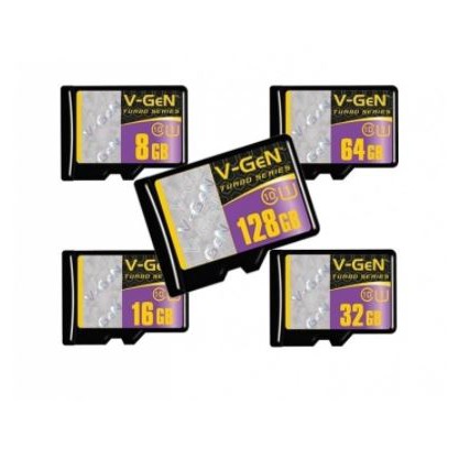Micro SD MicroSD V-GeN 8GB 16GB 32GB 64GB 128GB Turbo Series Class 10 | Vgen Memory Card HP Original