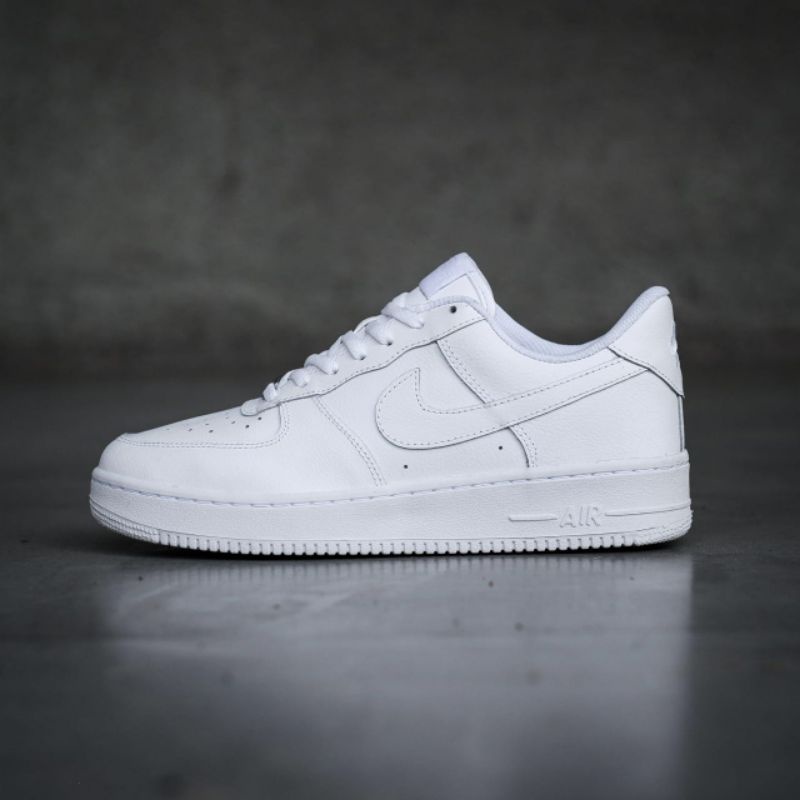 Nk Air Force 1 Triple White Original / Sepatu Putih Polos Pria / Sepatu Putih Polos Wanita / Sepatu Couple