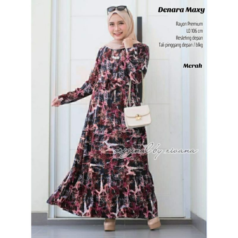 Gamis rayon motif LD ±106cm //JF753