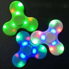 Fidget Spinner Bluetooth Speaker Musik Lampu Led