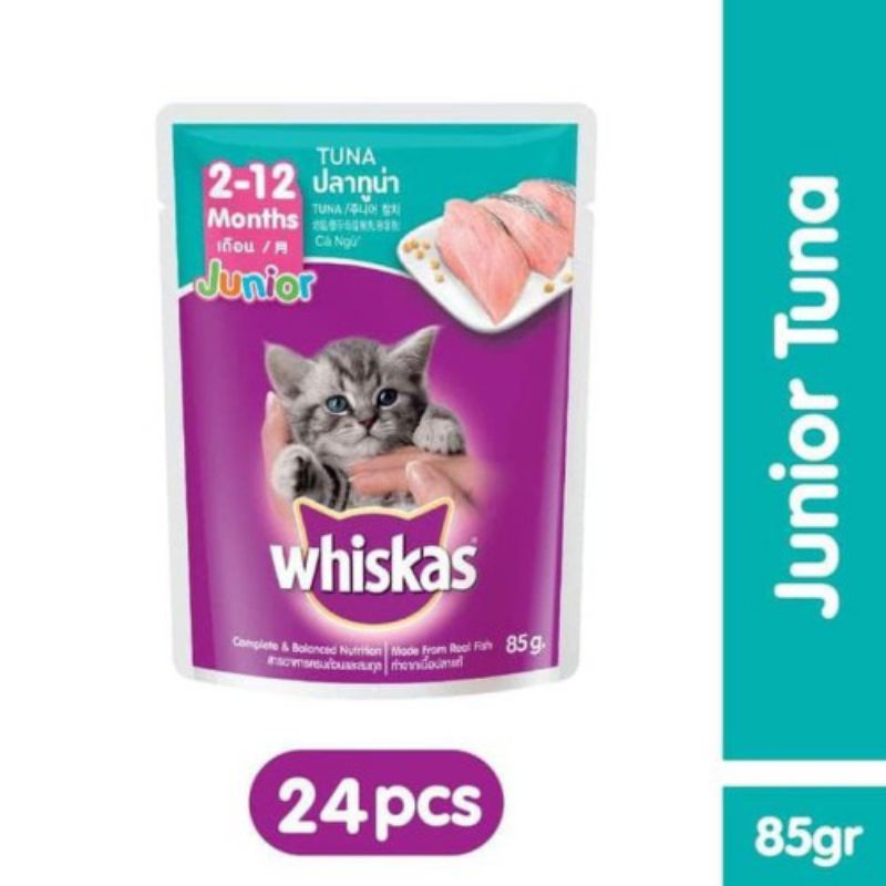 1 Bok whiskas sacheat junior tuna isi 24