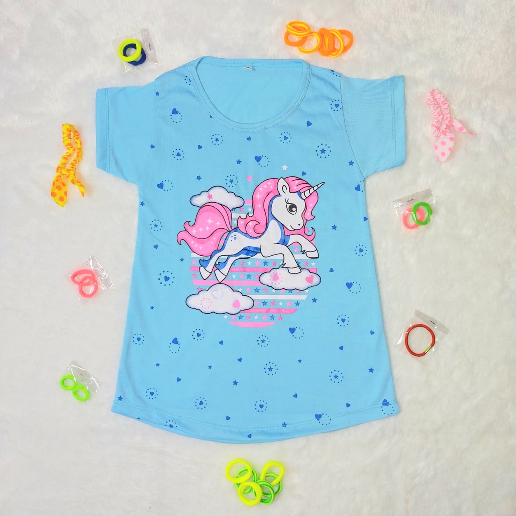 COD / UNICORN / DRESS / BAJU / KAOS KARAKTER ANAK PEREMPUAN / BAHAN KATUN RAYON / MOTIF HIGH QUALITY 1-5 TAHUN