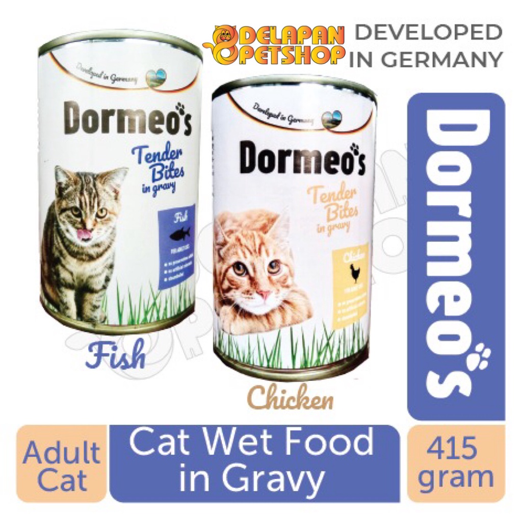 Dormeos Wet Cat Food Can / Kaleng Adult 415 Gram Makanan Basah Kucing Developed in Germany