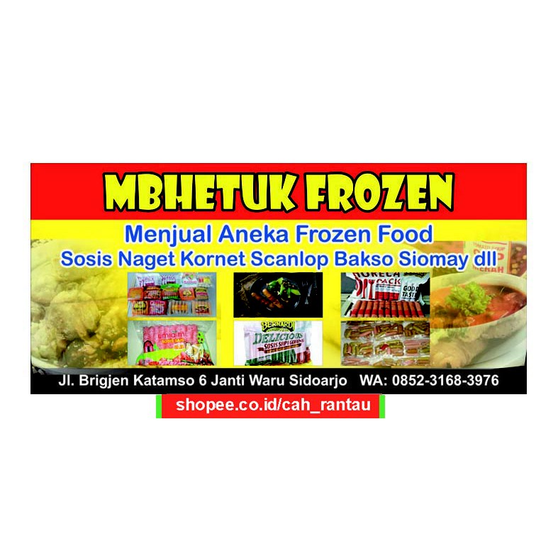  Spanduk  Makanan Frozen Food  desain  spanduk  kreatif