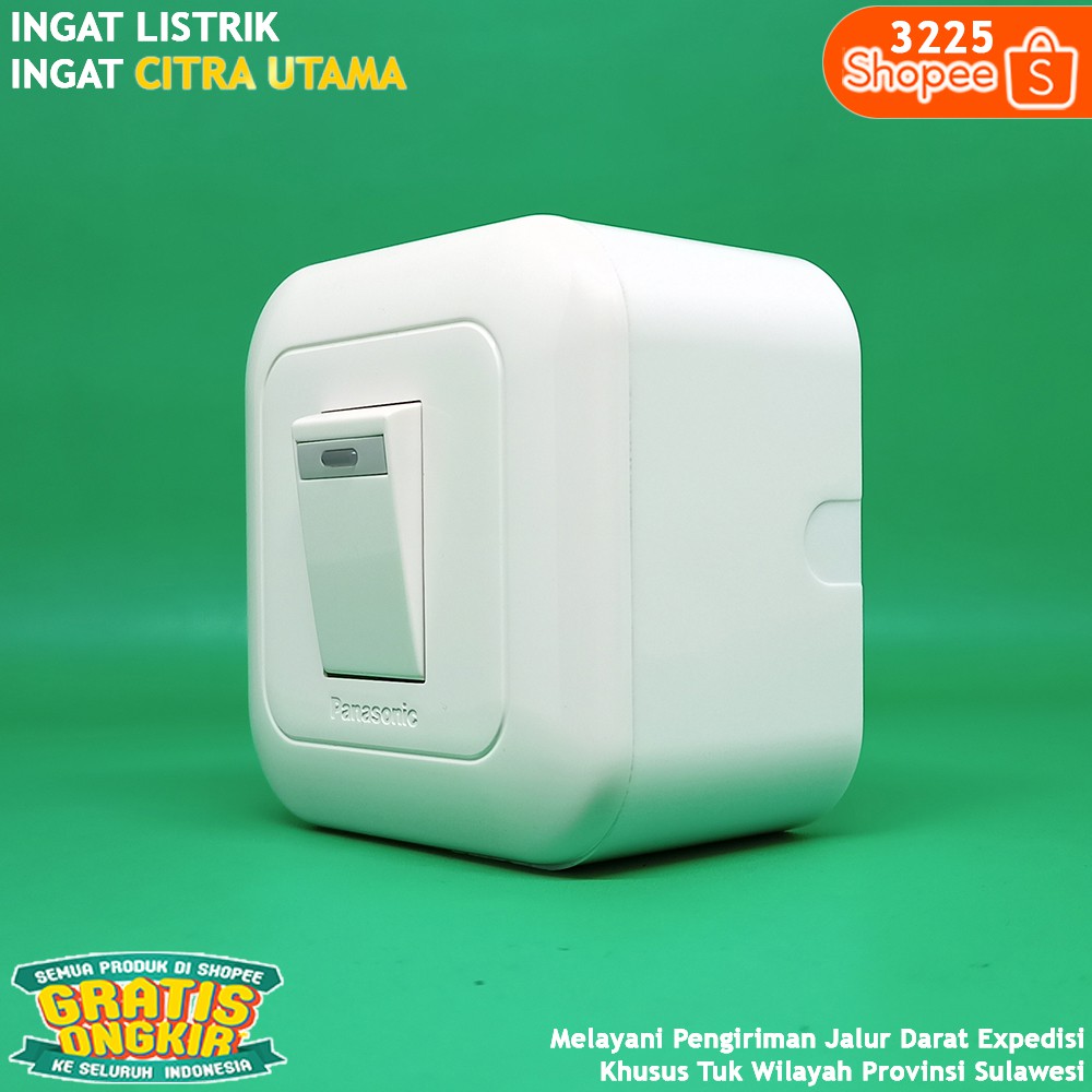 SAKLAR ENGKEL OB + LAMPU INDIKATOR PANASONIC + OUTBOW PANASONIC K3225