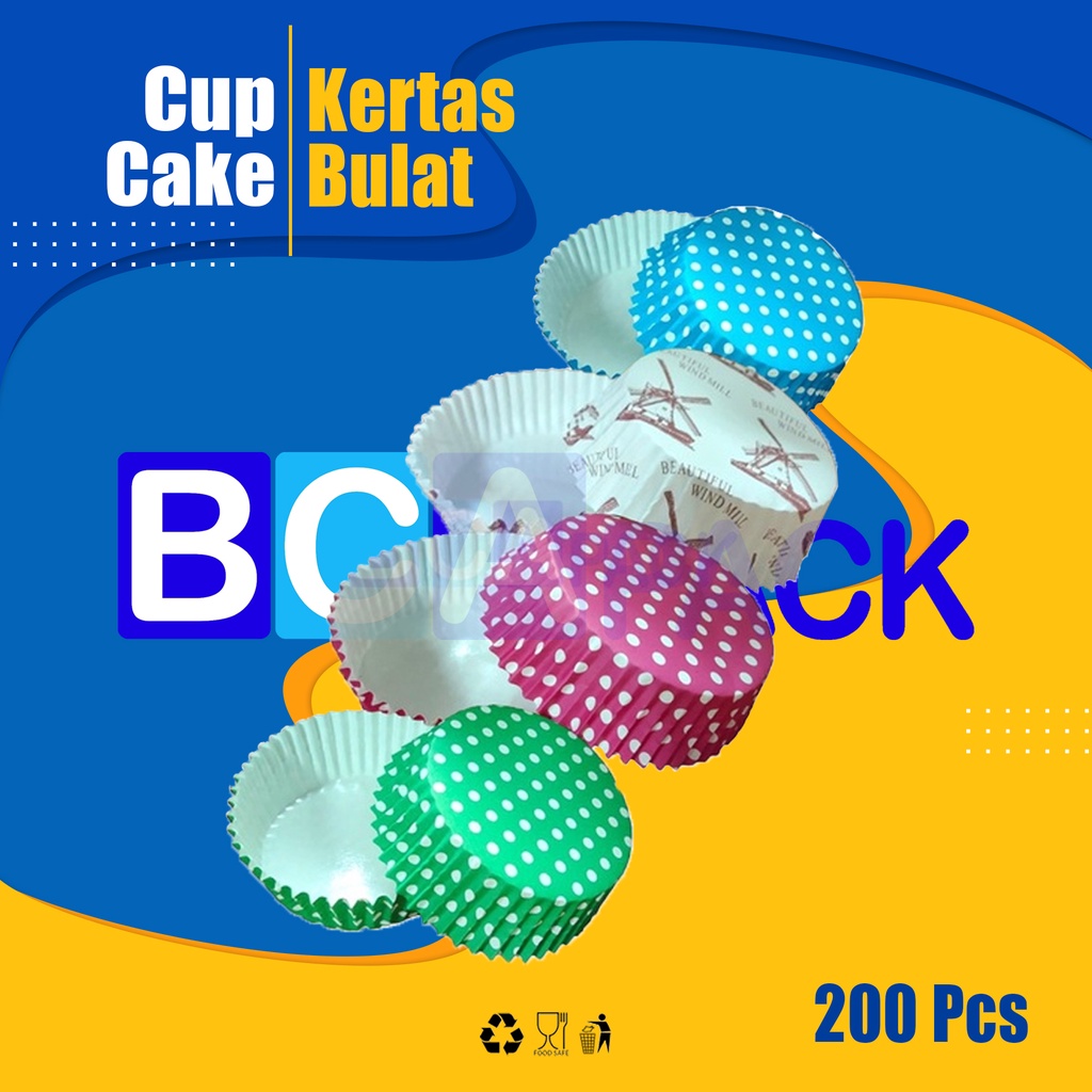 

PET CC BULAT - CUP CAKE KERTAS BULAT - KERTAS KUE ROTI - 200 PCS