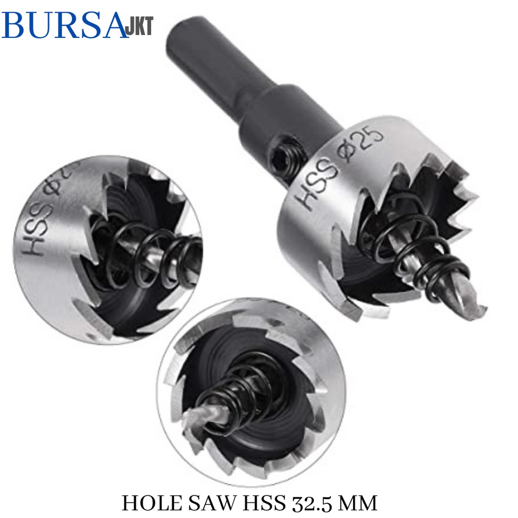 MATA BOR HOLE SAW STAINLESS STEEL PELUBANG BESI PLATE METAL DRILLING LOGAM 32.5 MM