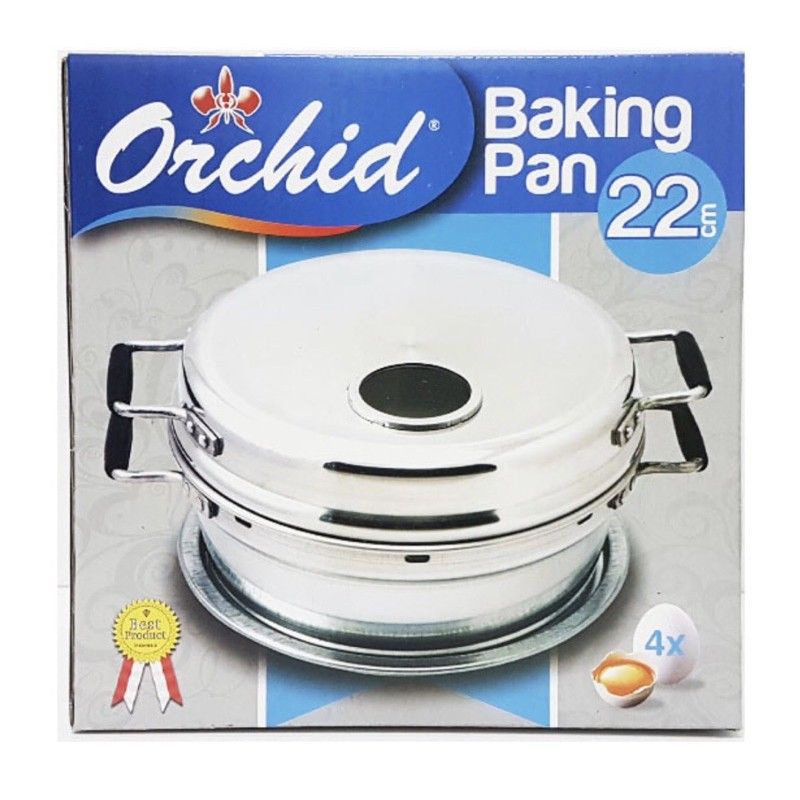 ORCHID BAKING PAN 22CM UKURAN 4 TELUR ORIGINAL MURAH AWET ASLI